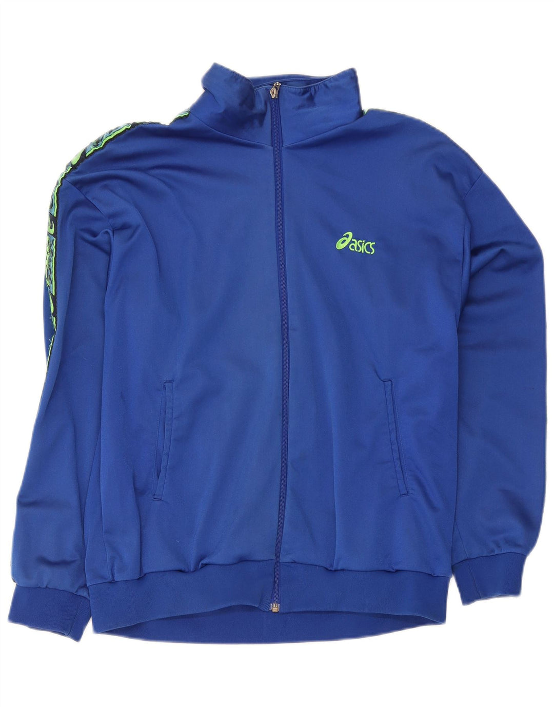 Asics Herren Graphic Trainingsanzug Top Jacke IT 56 2XL Blau Polyamid