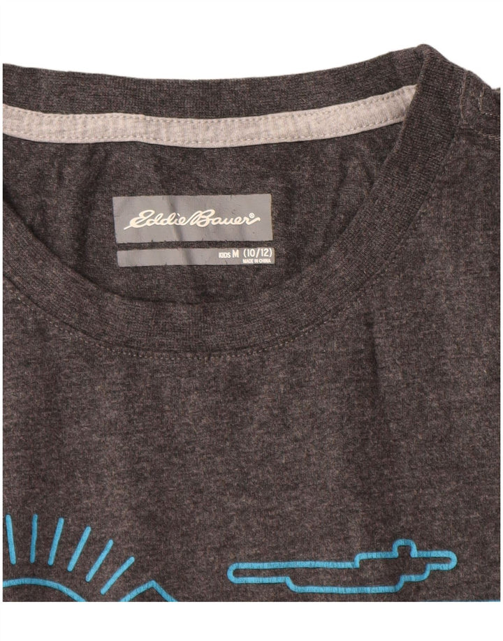 Eddie Bauer Grafik-T-Shirt für Jungen, 10–11 Jahre, mittelgrau, Baumwolle, Natur