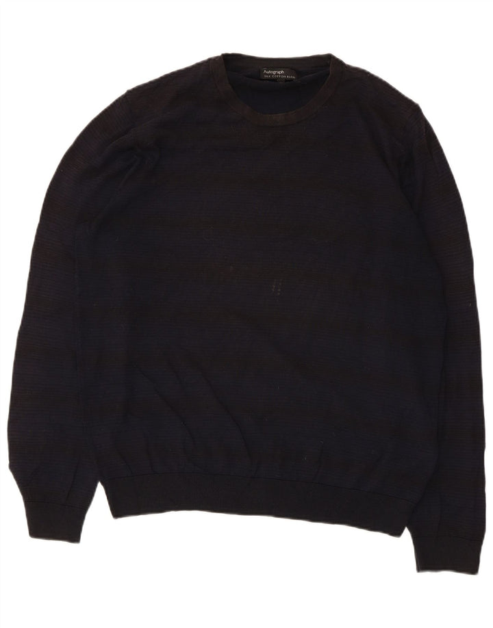 Marks & Spencer Herren Autograph Pullover mit Rundhalsausschnitt, mittelgroß, Marineblau
