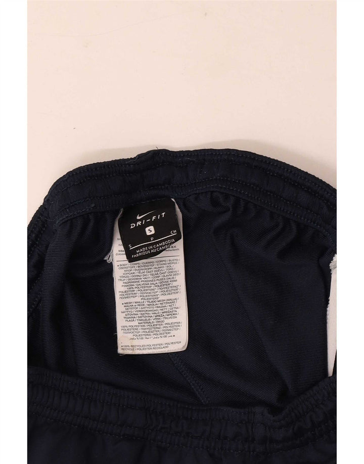Nike Herren Dri Fit Trainingshose, Größe S, marineblaues Farbblock-Polyester