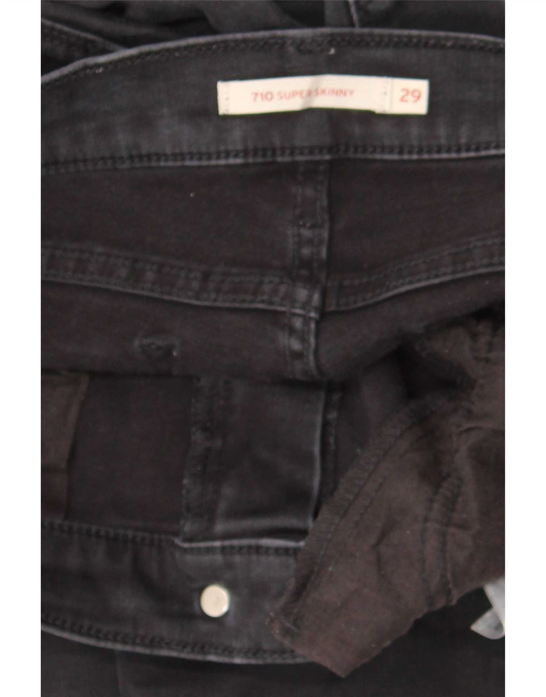 Levi's Damen 710 Super Skinny Jeans W29 L28 Schwarz