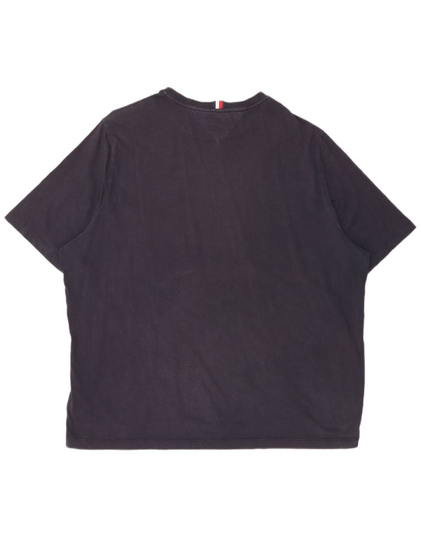Tommy Hilfiger Herren-T-Shirt mit Grafik, groß, 4XL, Marineblau, Baumwolle