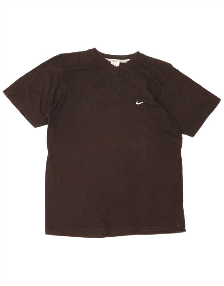 Nike Herren T-Shirt Top UK 39/41 Mittelschwarze Baumwolle