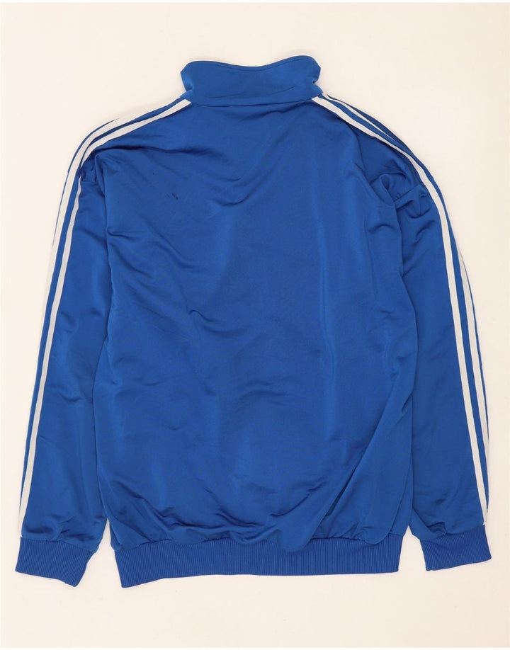ADIDAS Herren-Trainingsanzug mit lockerer Passform, Top-Jacke, UK 40/42, mittelblaues Polyester