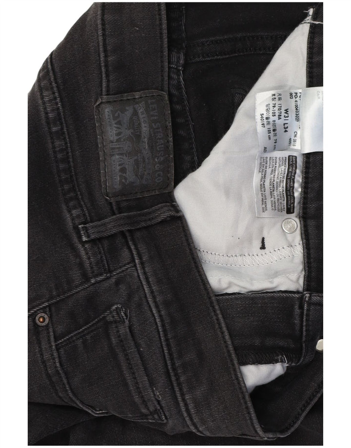 LEVI'S Damen 311 Shaping Skinny Jeans W31 L34 Schwarze Baumwolle