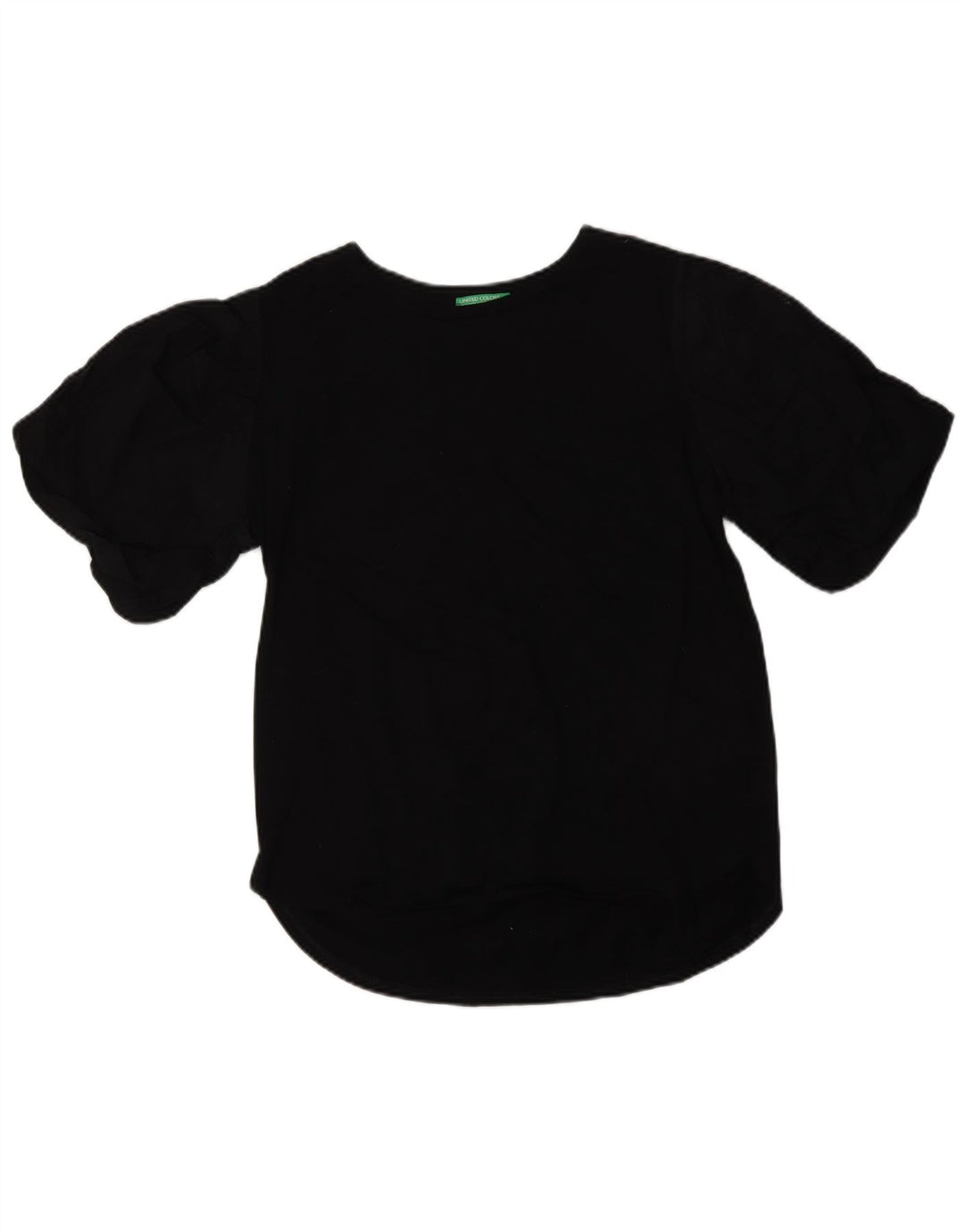BENETTON Womens Blouse Top UK 12 Medium Black Vintage Benetton and Second-Hand Benetton from Messina Hembry 