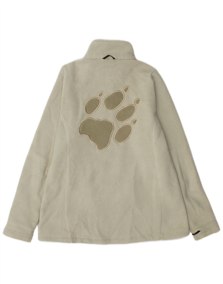 Jack Wolfskin Damen Graphic Fleecejacke UK 16 Large Off White Polyester