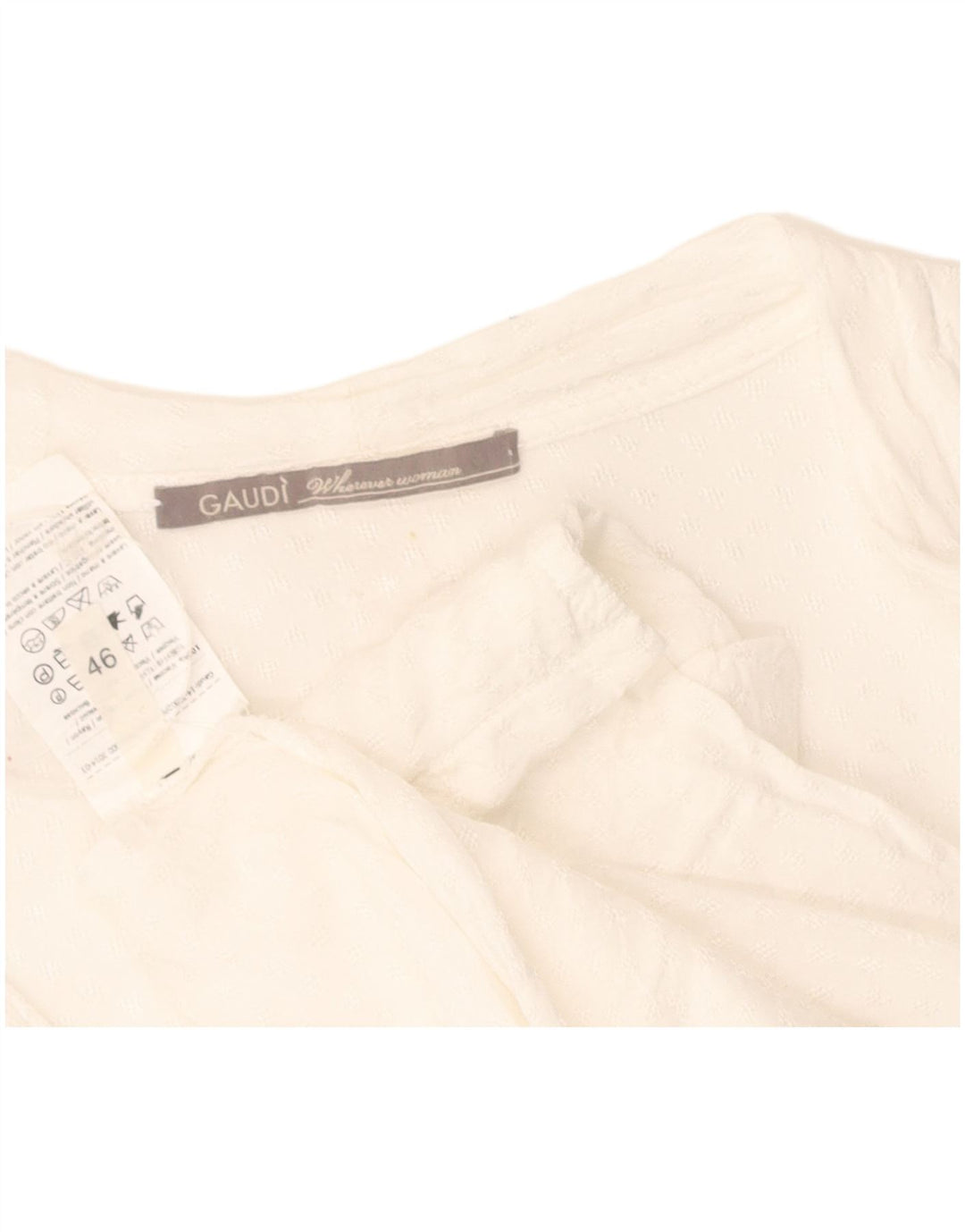 GAUDI Womens Blouse Top IT 46 Large White Viscose