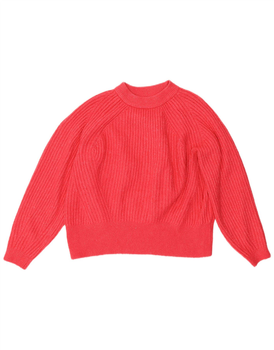 Marks & Spencer Damen Crop Pullover mit Rundhalsausschnitt, UK 14, Mittelrosa