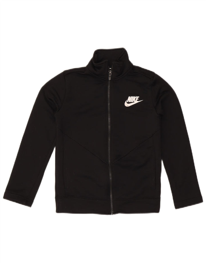 Nike Jungen-Trainingsanzugoberteil, Jacke, 8–9 Jahre, Größe S, Schwarz, Polyester