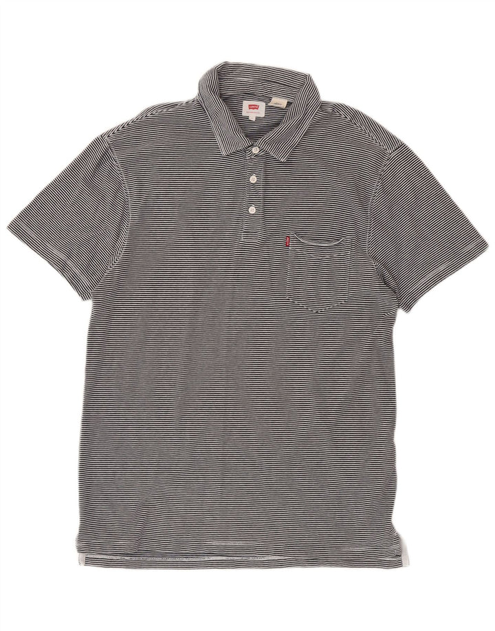 Levi's Herren-Poloshirt, groß, marineblau, gestreift, Baumwolle