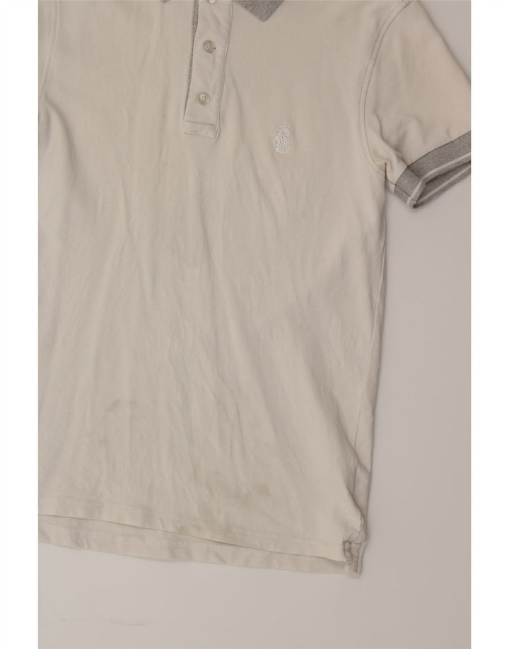 REFRIGUE Mens Polo Shirt Small White Cotton Vintage Refrigue and Second-Hand Refrigue from Messina Hembry 