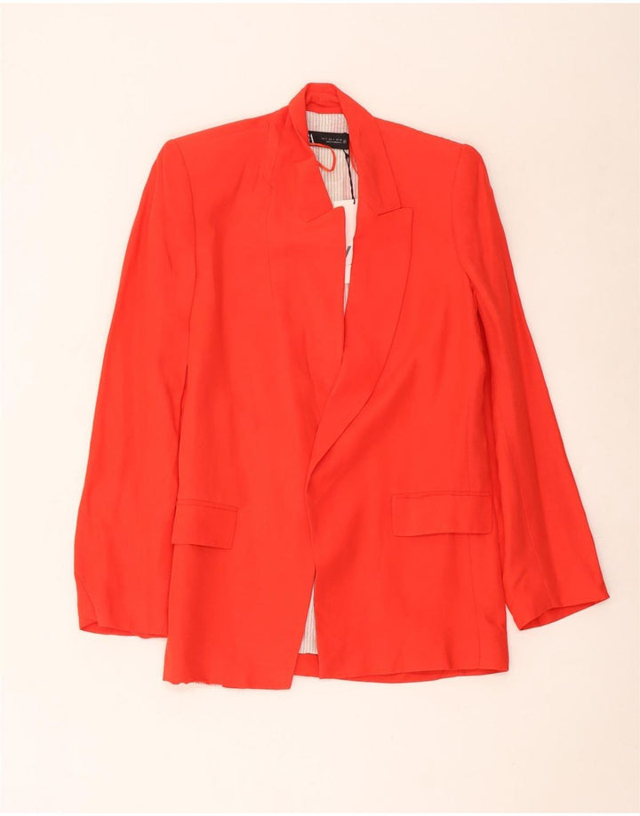 Zara Damen-Blazer mit lockerer Passform, UK 10, kleine rote Viskose