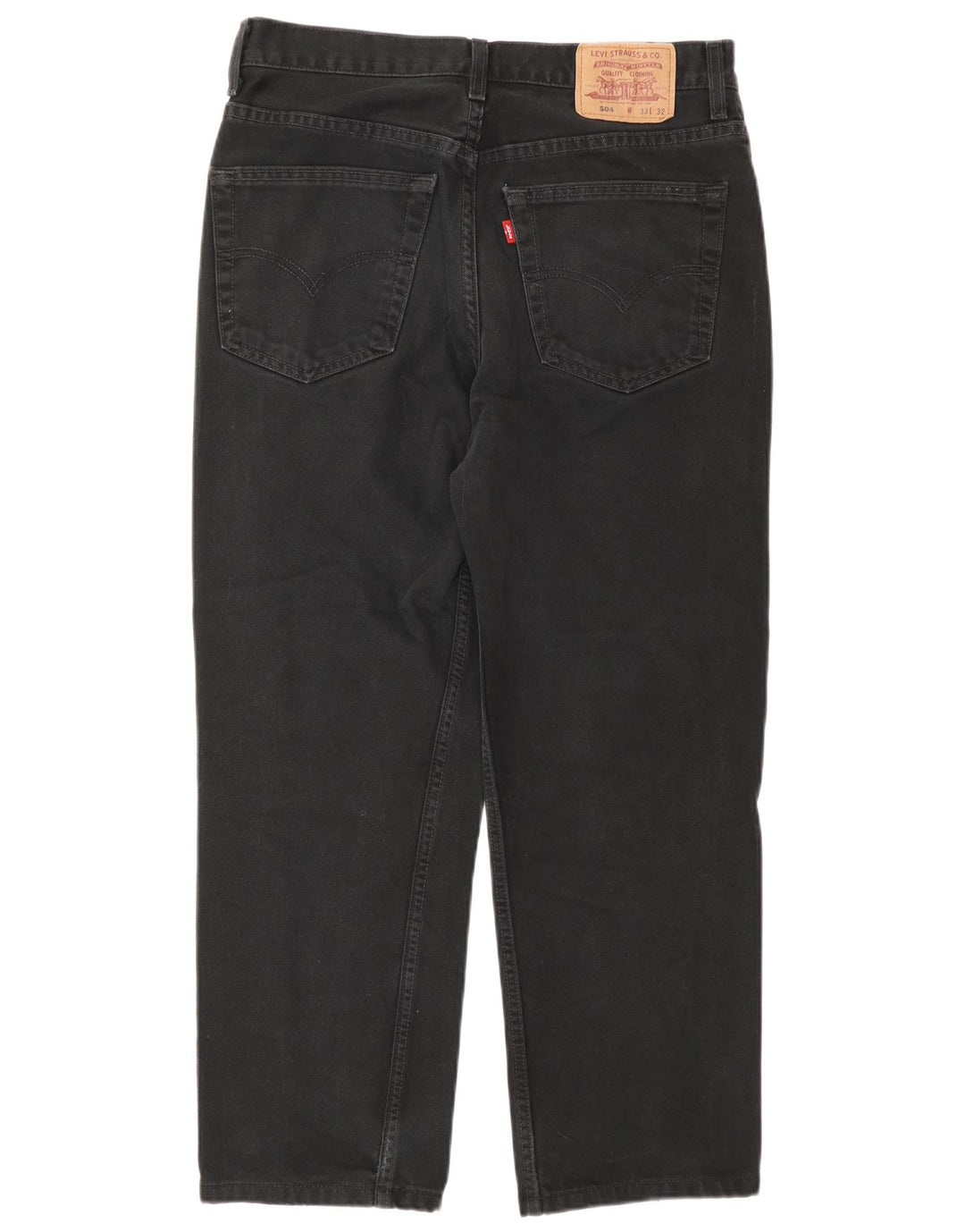 Levi's Herren 504 verkürzte Jeans W33 L26 schwarze Baumwolle