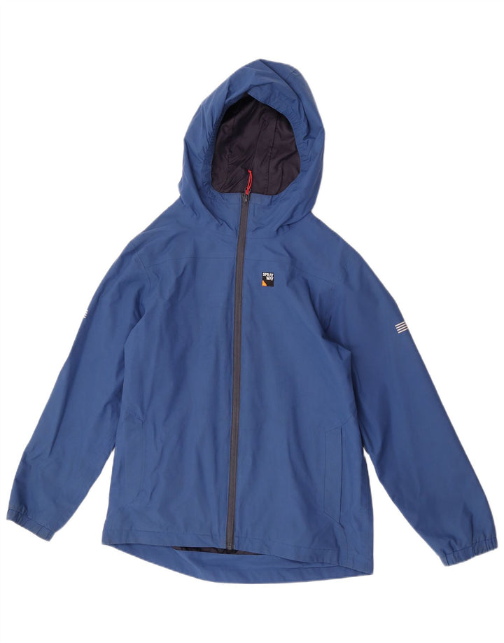 Sprayway Jungen-Regenjacke mit Kapuze, 12–13 Jahre, blaues Polyamid