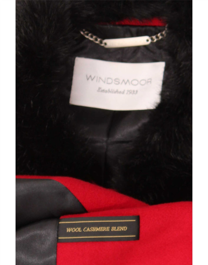 Windsmoor Damen Zweireihiger Mantel UK 14 Mittelroter Farbblock