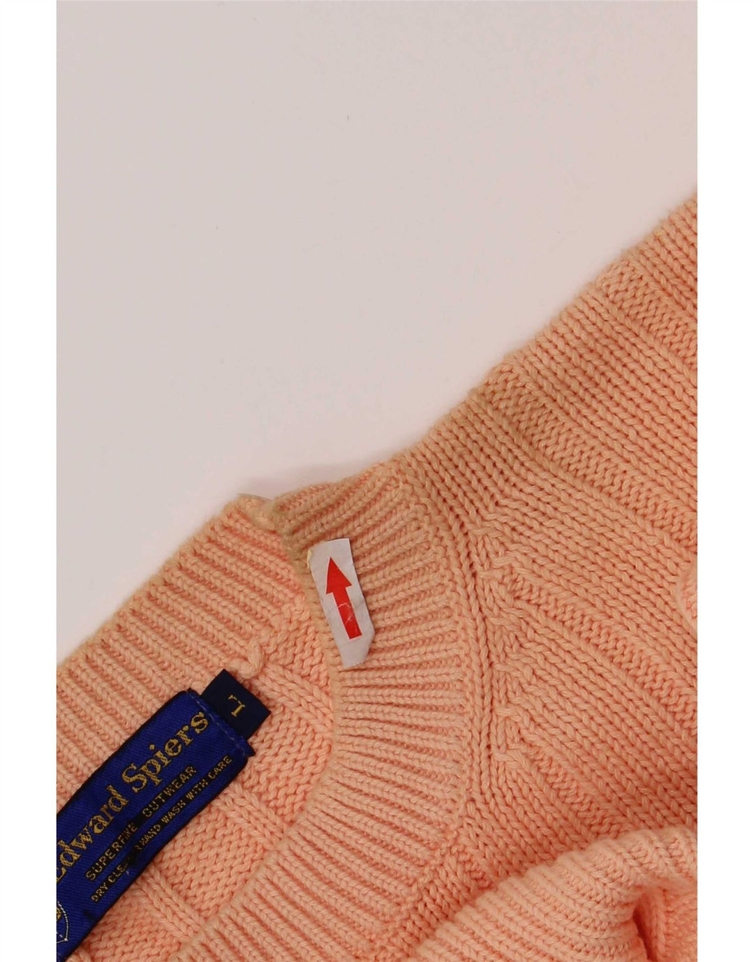 Edward Spiers Herren-Pullover mit Rundhalsausschnitt, Größe L, Orange, Baumwolle
