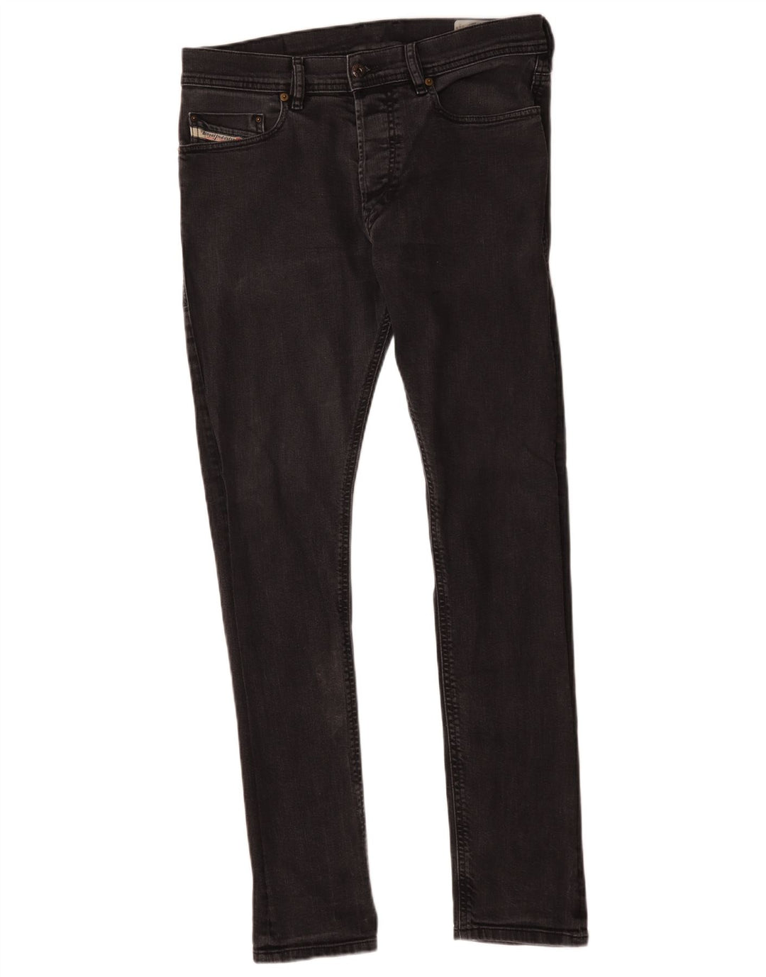 Diesel Herren Carrot Slim Jeans W30 L32 Schwarze Baumwolle