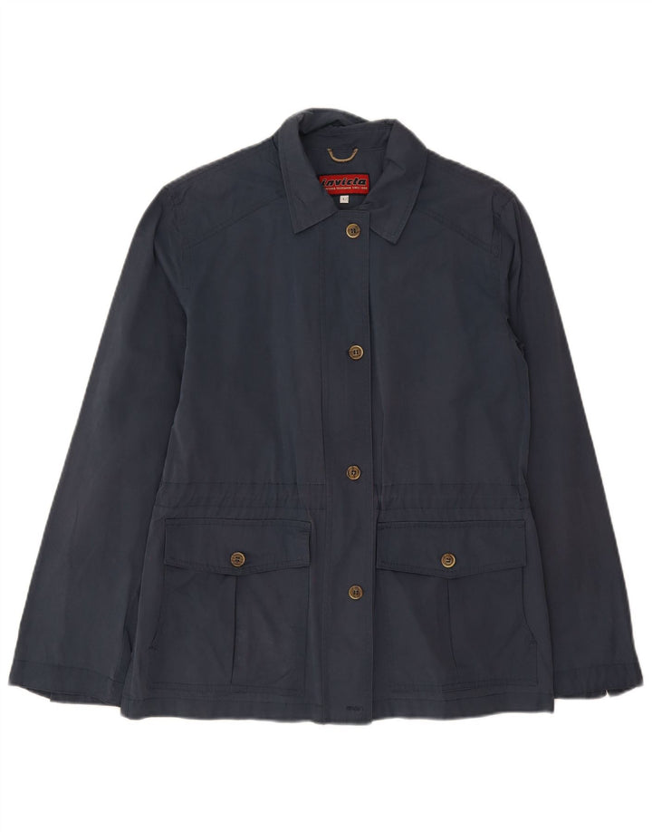 INVICTA Womens Utility Jacket UK 16 Large Navy Blue Cotton