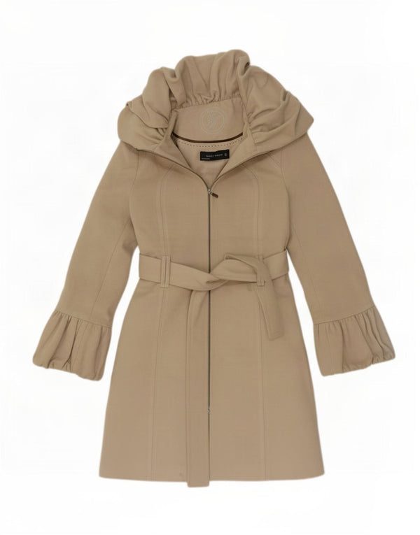 Zara Damen Trenchcoat UK 10 Small Graue Wolle