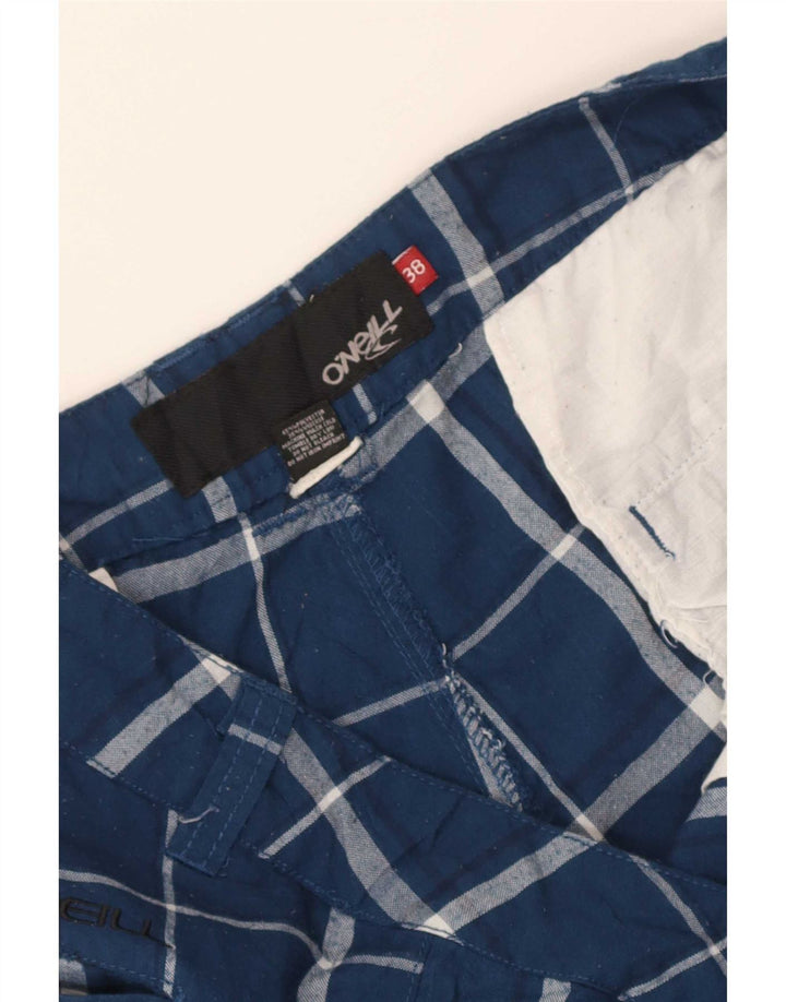 O'Neill Herren Chinoshorts W38 XL Blau kariertes Polyester