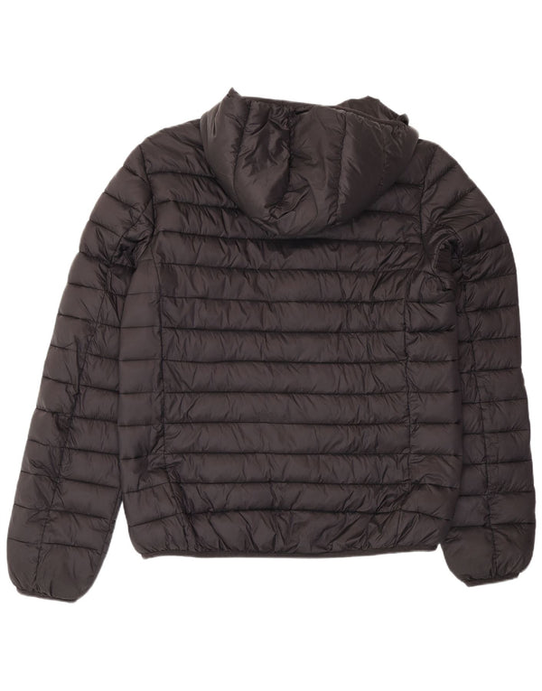 Kappa Herren-Jacke mit Kapuze, gepolstert, UK 42, XL, schwarzes Nylon