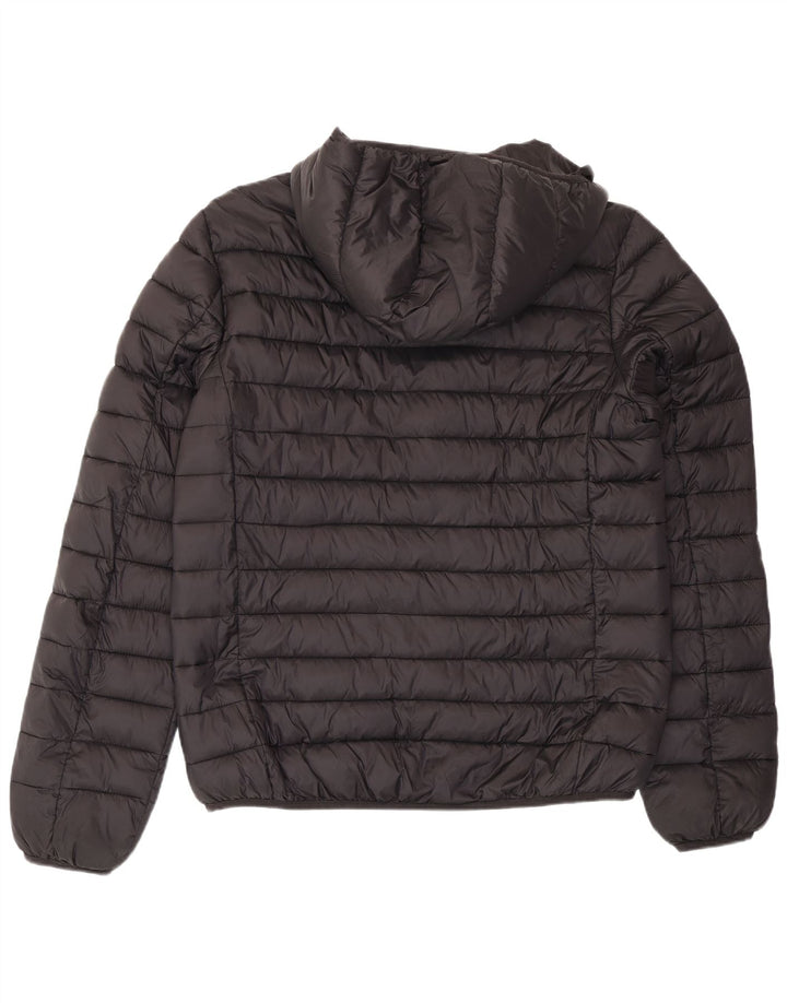 Kappa Herren-Jacke mit Kapuze, gepolstert, UK 42, XL, schwarzes Nylon