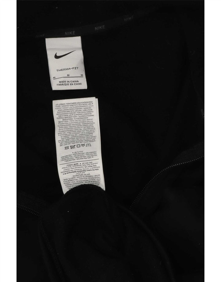 Nike Herren Therma-Fit Zip Hoodie Pullover Mittelschwarzes Polyester