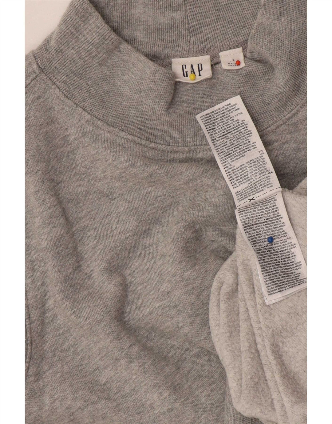 Gap Damen-Sweatshirt in Übergröße, Gr. 10, Größe S, grau gefleckte Baumwolle