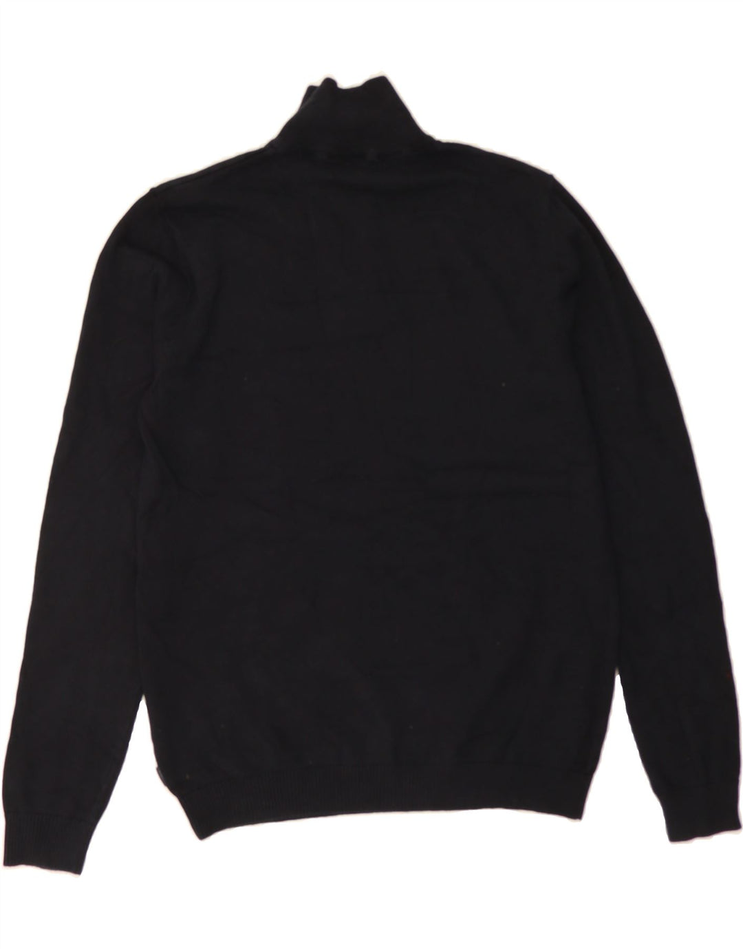 JACK & JONES Mens Zip Neck Jumper Sweater Medium Black Cotton Vintage Jack & Jones and Second-Hand Jack & Jones from Messina Hembry 