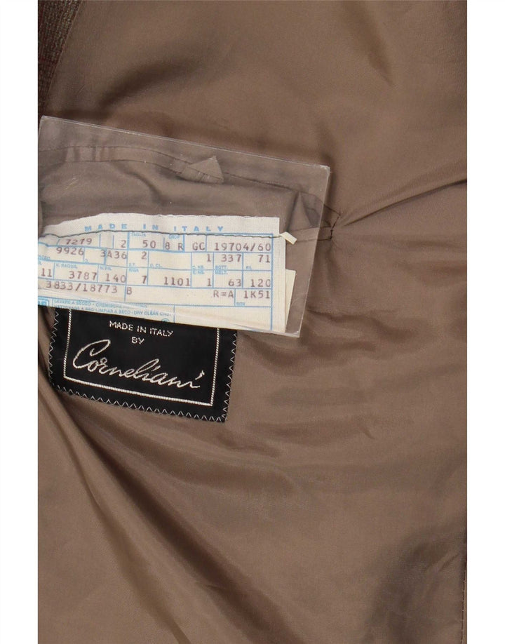 Corneliani Zweireihiger Herren-Blazer IT 50, groß, braun kariert