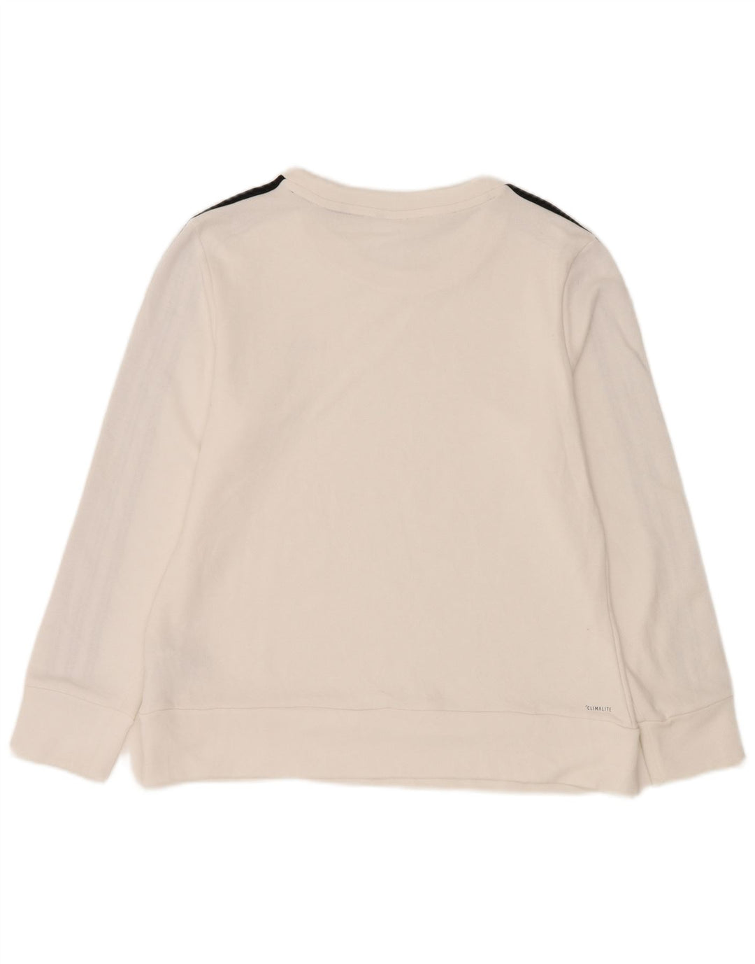 Adidas Damen Climalite Sweatshirt Pullover UK 12/14 Mittelweißes Polyester