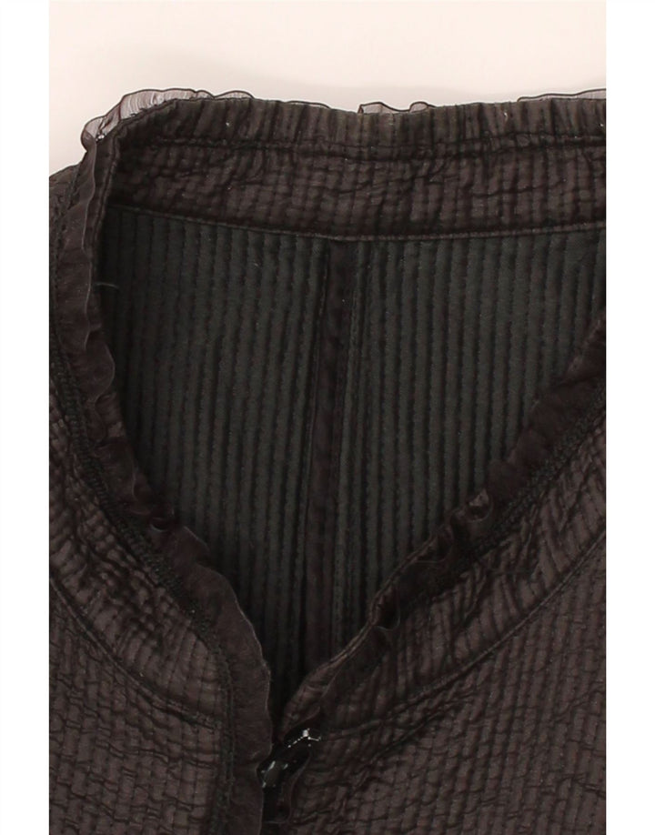 VINTAGE Womens Gilet UK 16 Large Black Vintage Vintage and Second-Hand Vintage from Messina Hembry 