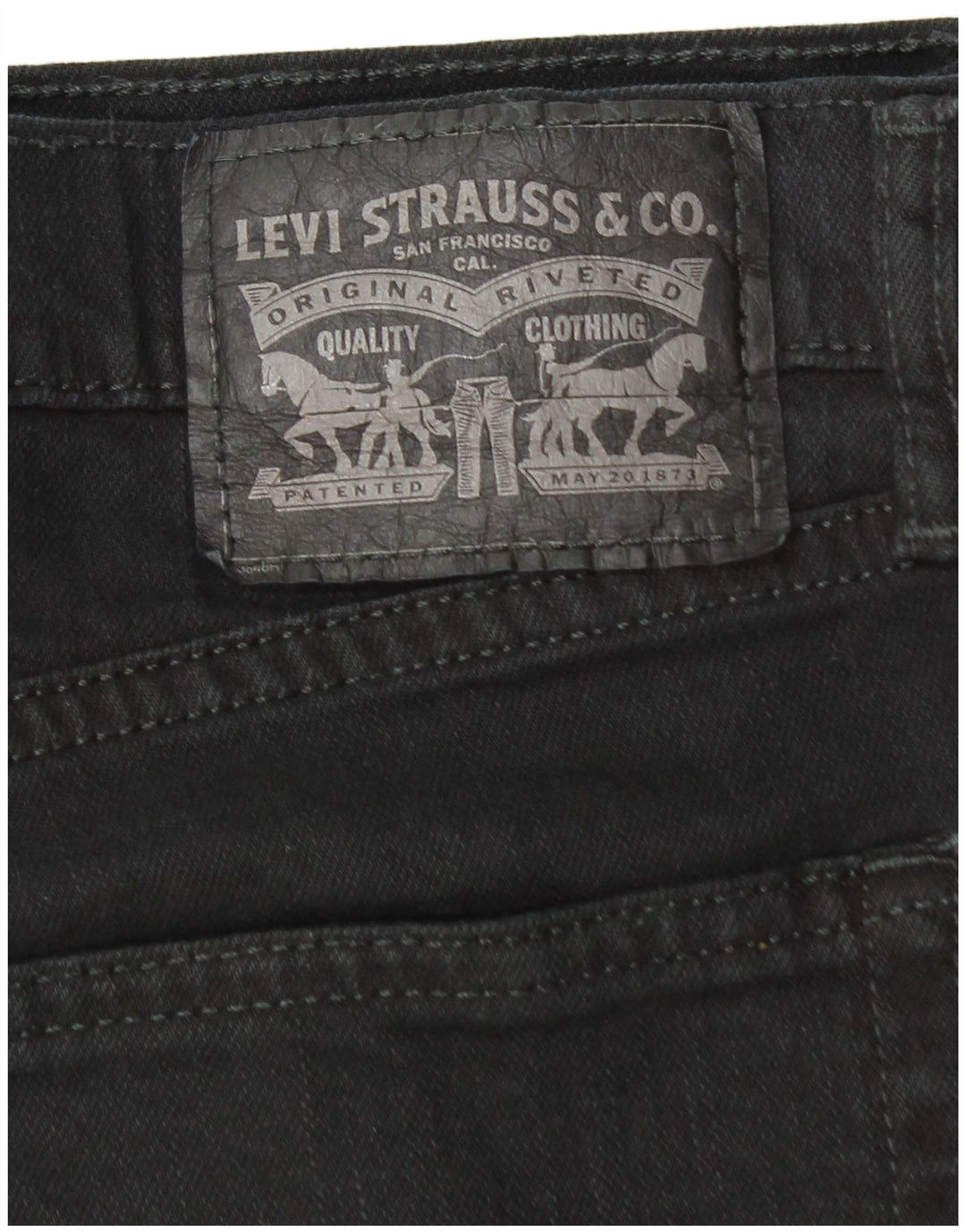 Levi's Herren Straight Jeans W34 L32 Schwarze Baumwolle