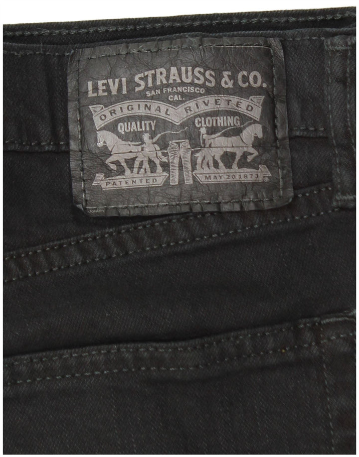 Levi's Herren Straight Jeans W34 L32 Schwarze Baumwolle
