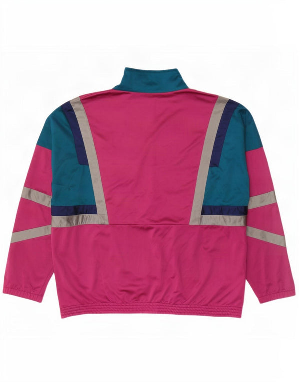 Mc Crae's Herren-Trainingsanzug-Oberteiljacke XL Pink Colourblock