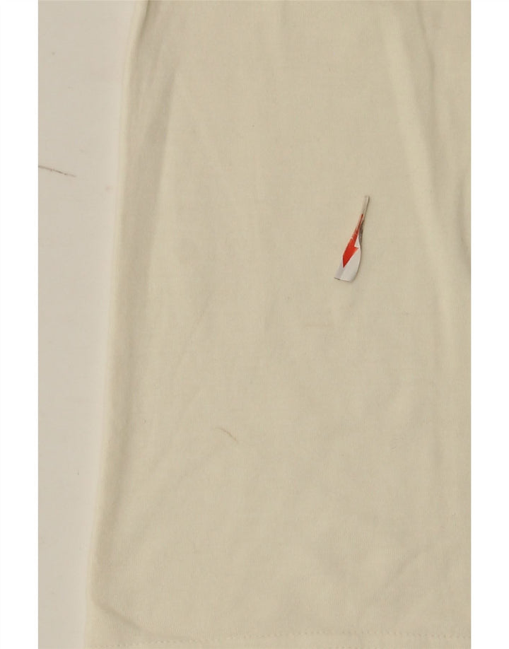 Paul Smith Damen Grafik-T-Shirt-Oberteil UK 12 Mittelweiße Baumwolle
