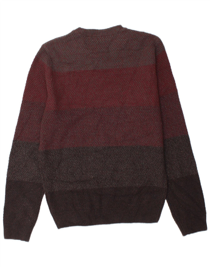 Marks & Spencer Herren-Pullover mit Rundhalsausschnitt, klein, mehrfarbig, gestreift