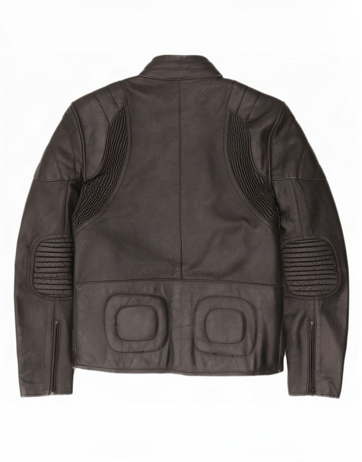 Vintage Herren Leder Racer Jacke UK 36 Small Schwarz