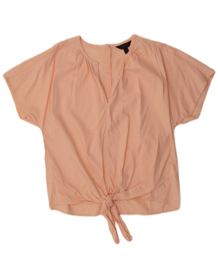 J. Crew Damen-Blusenoberteil mit Bindeband vorne, UK 14, mittelrosa, Baumwolle