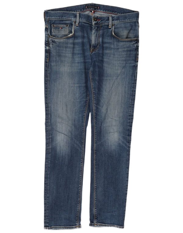 Tommy Hilfiger Herren Slim Jeans W36 L30 Blaue Baumwolle