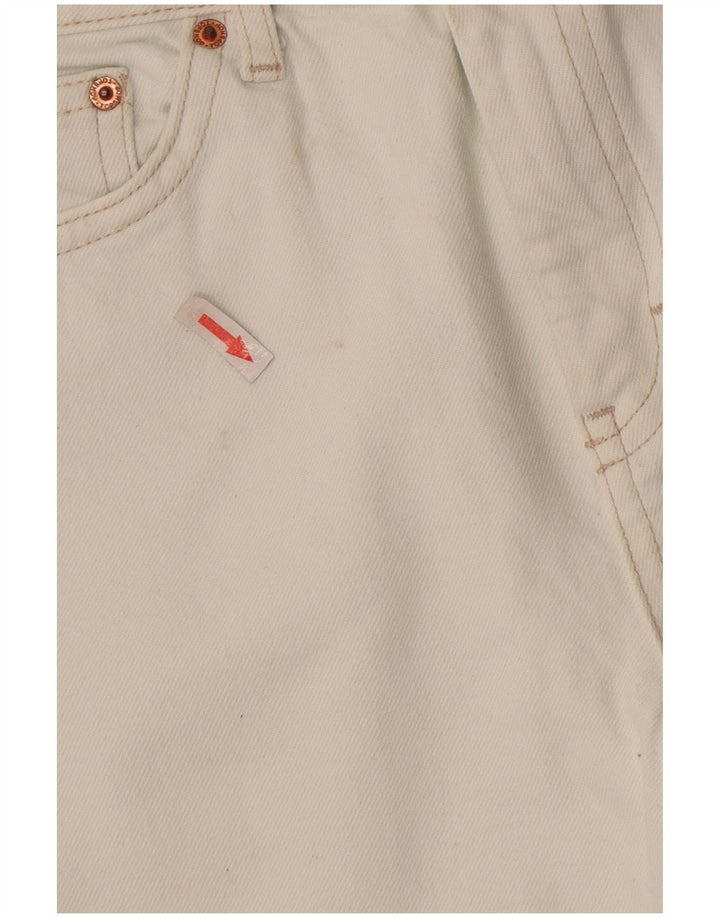 TOPSHOP Damen Crop Straight Jeans W30 L25 Weiß