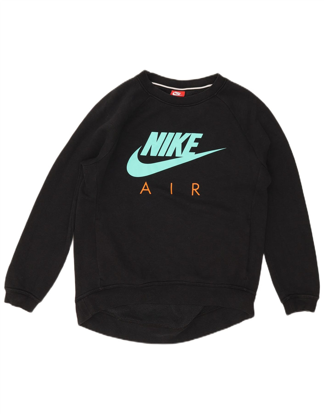 NIKE Damen-Sweatshirt mit übergroßem Grafikmotiv, Gr. 10, Größe S, Schwarz, Baumwolle