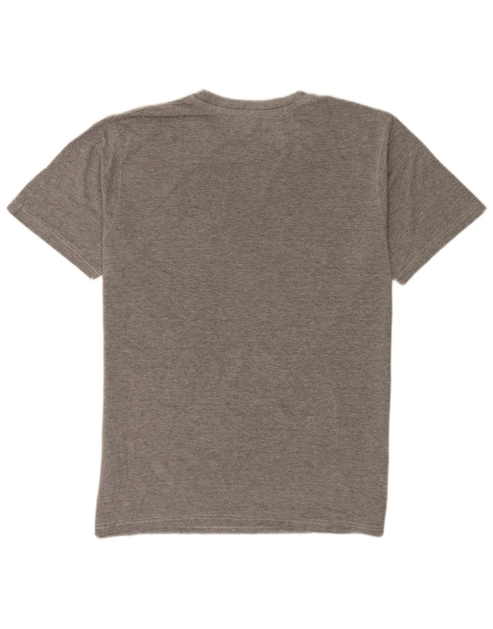 Mountain Warehouse Grafik-T-Shirt-Oberteil für Herren aus mittelgrau gesprenkelter Baumwolle