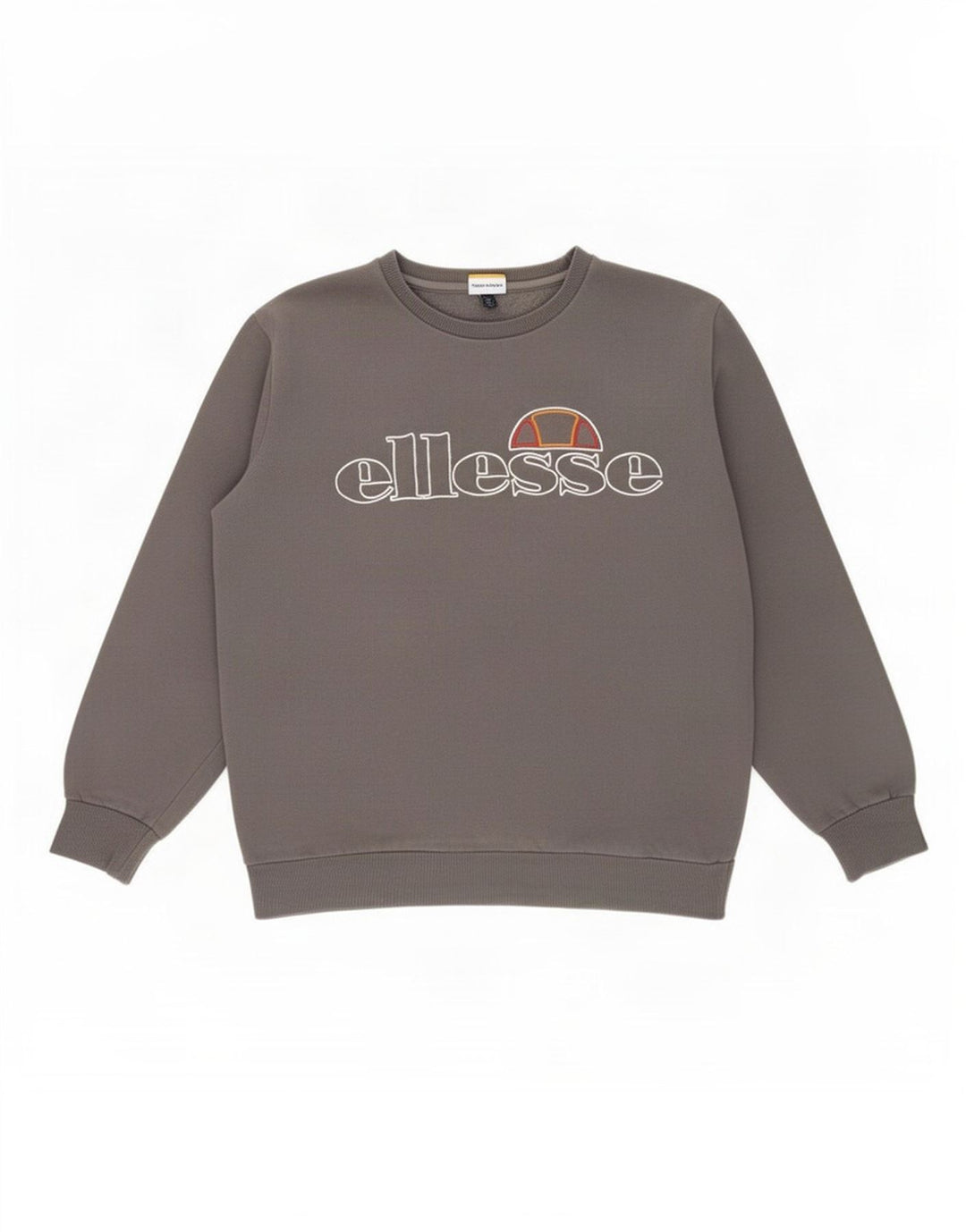 Ellesse Herren-Sweatshirt mit Grafik, groß, graue Baumwolle