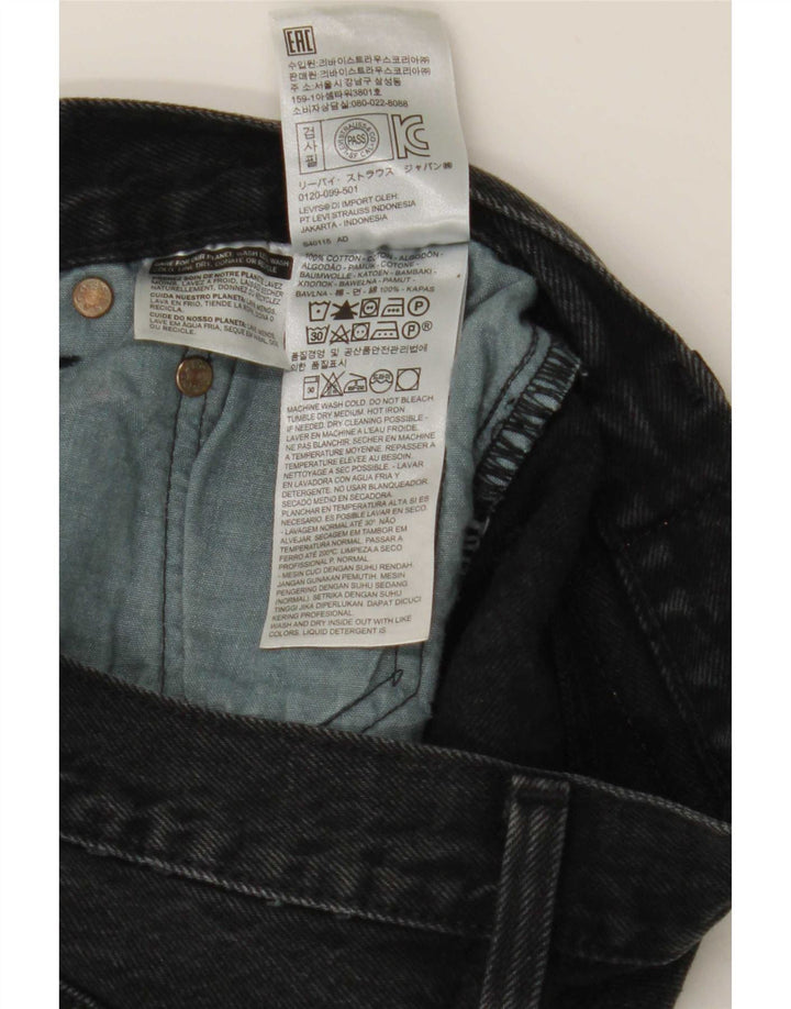 Levi's Damen 501 Denim Shorts W27 Small Schwarz Baumwolle