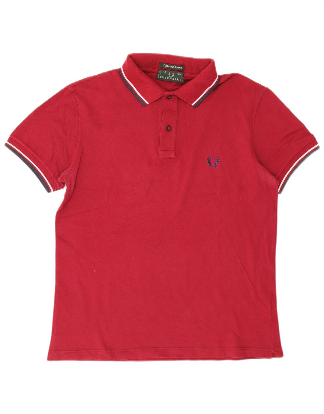 Fred Perry Herren-Poloshirt aus mittelblauer, gestreifter Baumwolle
