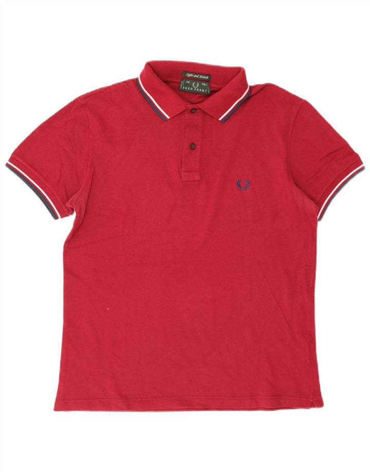 Fred Perry Herren-Poloshirt aus mittelblauer, gestreifter Baumwolle
