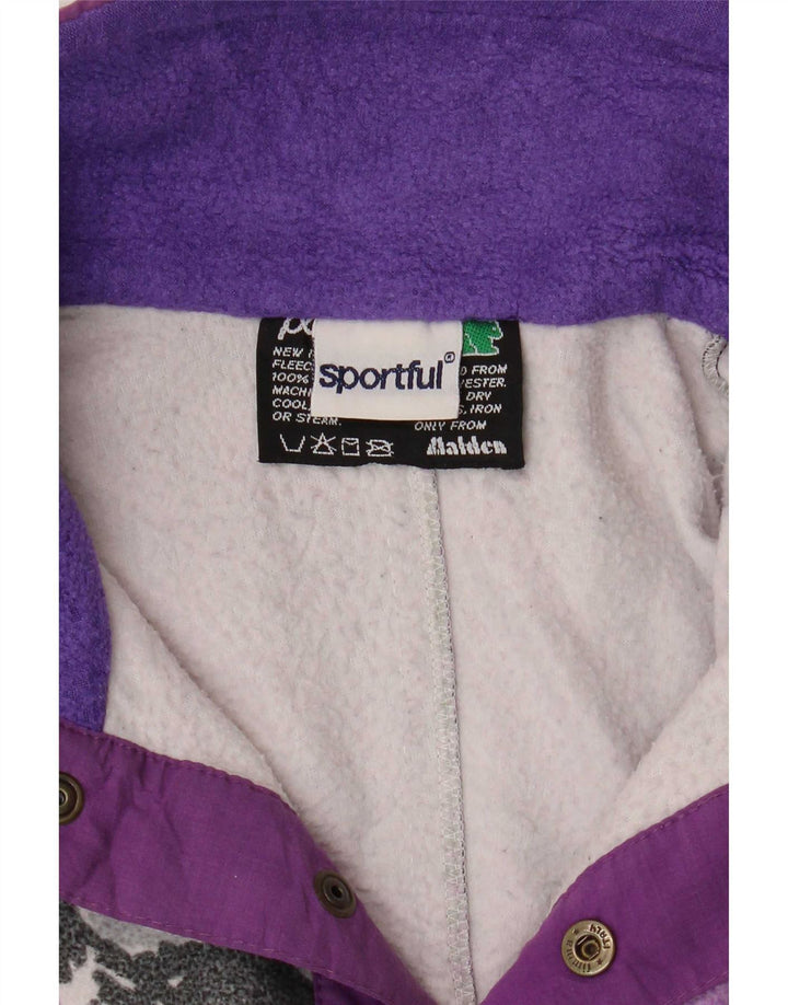 Sportful Herren-Fleecepullover mit abstraktem Muster IT 48 Mittelviolett