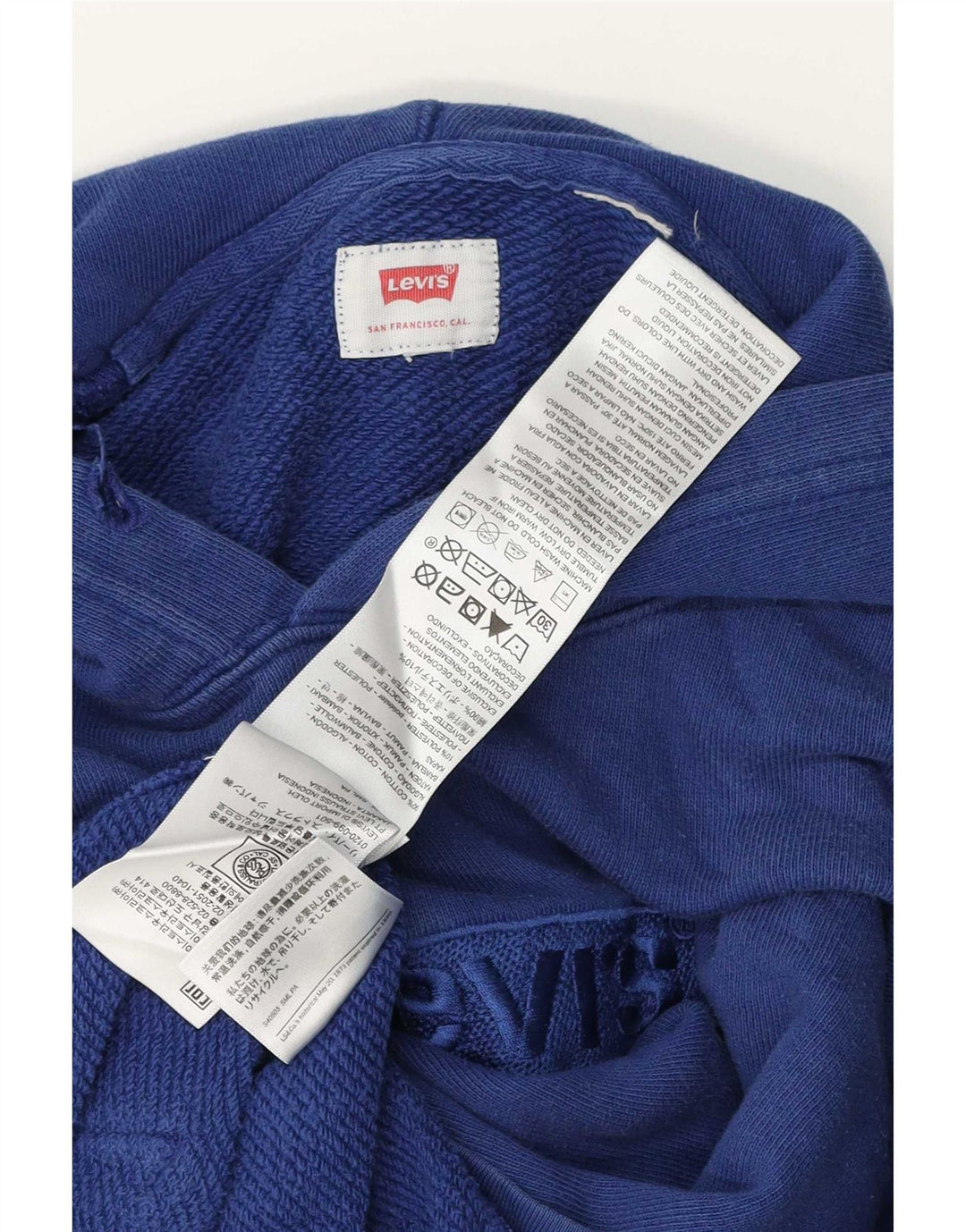 Levi's Herren-Pullover mit grafischem Kapuzenpullover, Größe S, blau, Baumwolle